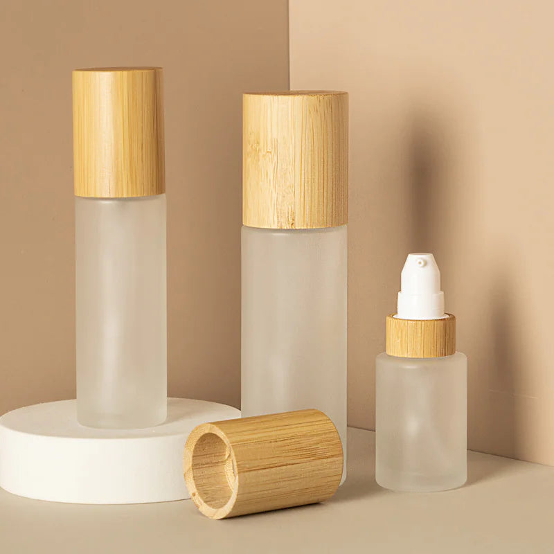 Bamboo Glass Lotion Bottle