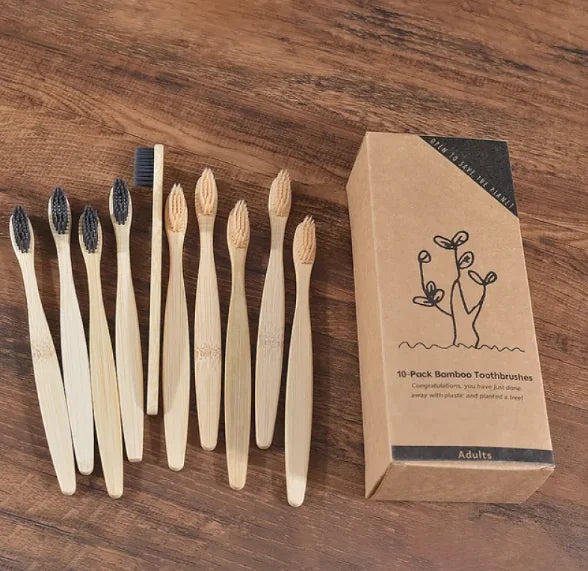 Mixed Color Bamboo Toothbrush