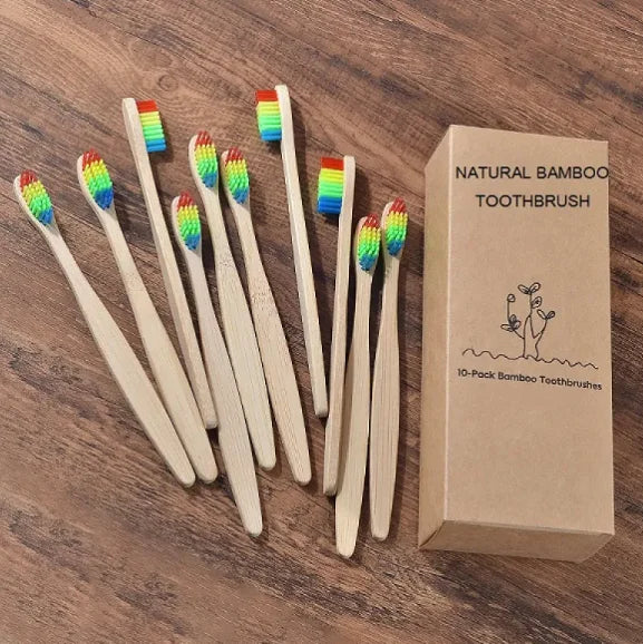 Mixed Color Bamboo Toothbrush