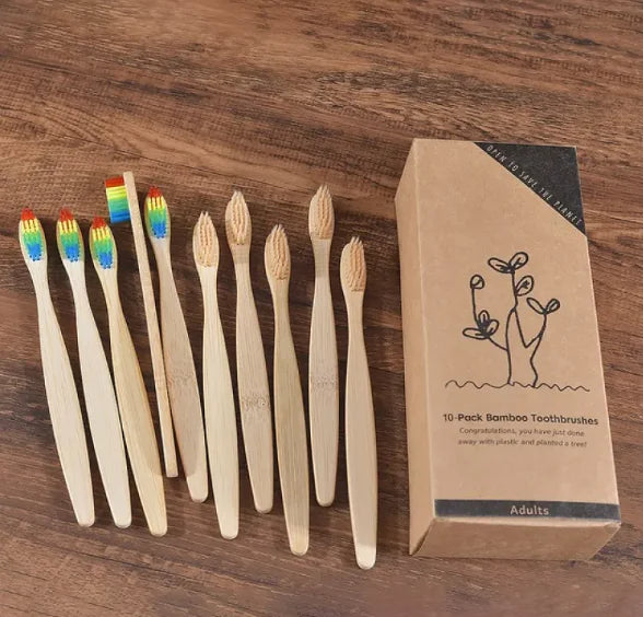 Mixed Color Bamboo Toothbrush