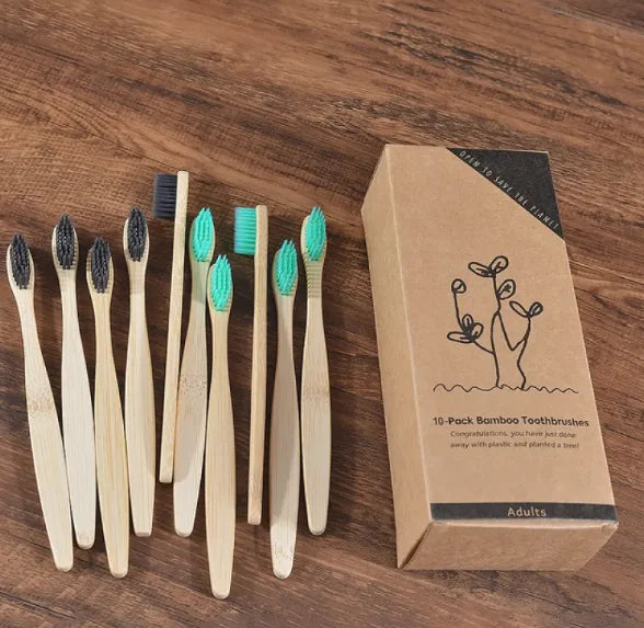 Mixed Color Bamboo Toothbrush