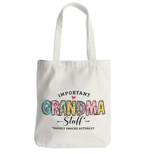 Grandma Gifts Grandma Tote Bag from Granddaughter Beach Bag Book Shopping Reusable Grocery Bags for Women Female Granny Nana Grandmother Birthday Mothers Day Christmas Anniversary Appreciation Gifts