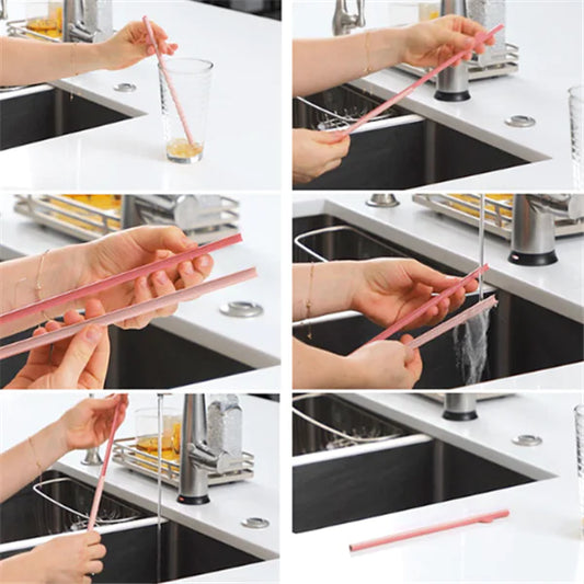 Eco-Friendly Split Straw Set, Reusable Design